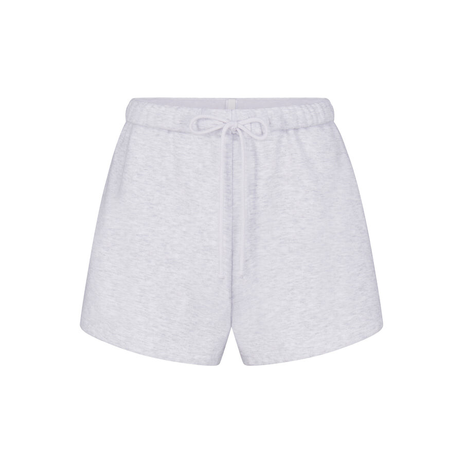 

Классические шорты SKIMS Cotton Fleece, цвет Light Heather Grey