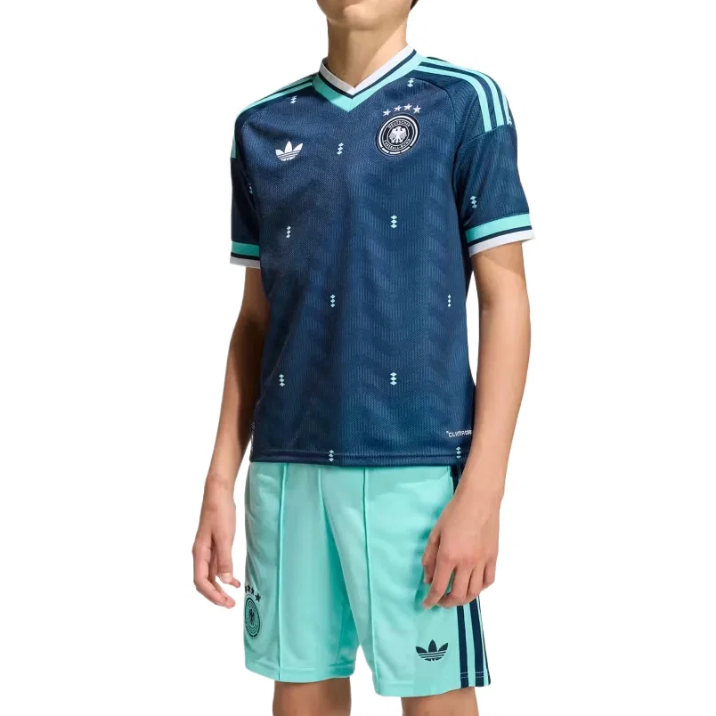 Детская спортивная футболка Adidas Originals Marine Blue Green — фото 4