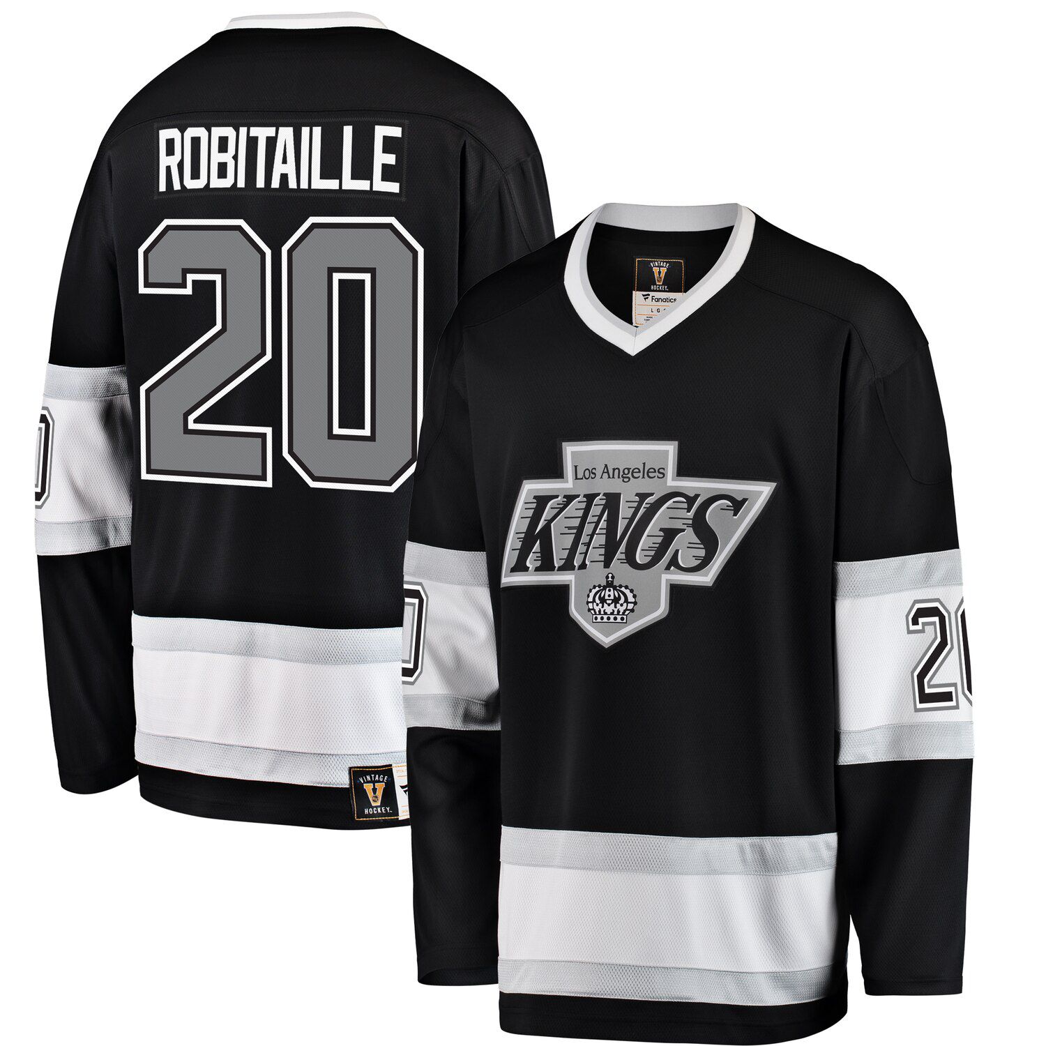 

Мужская черная футболка Fanatics с логотипом Luc Robitaille Los Angeles Kings Premier отколовшегося игрока пенсионера, Черный, Мужская черная футболка Fanatics с логотипом Luc Robitaille Los Angeles Kings Premier отколовшегося игрока пенсионера