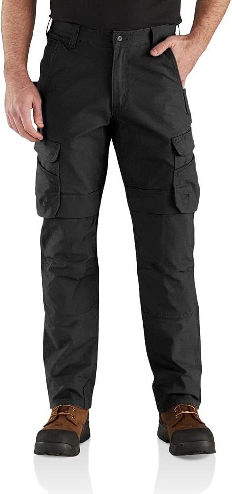 

Carhartt мужские рабочие брюки Steel Rugged Flex Relaxed Fit с двойной передней частью и карманами, Black