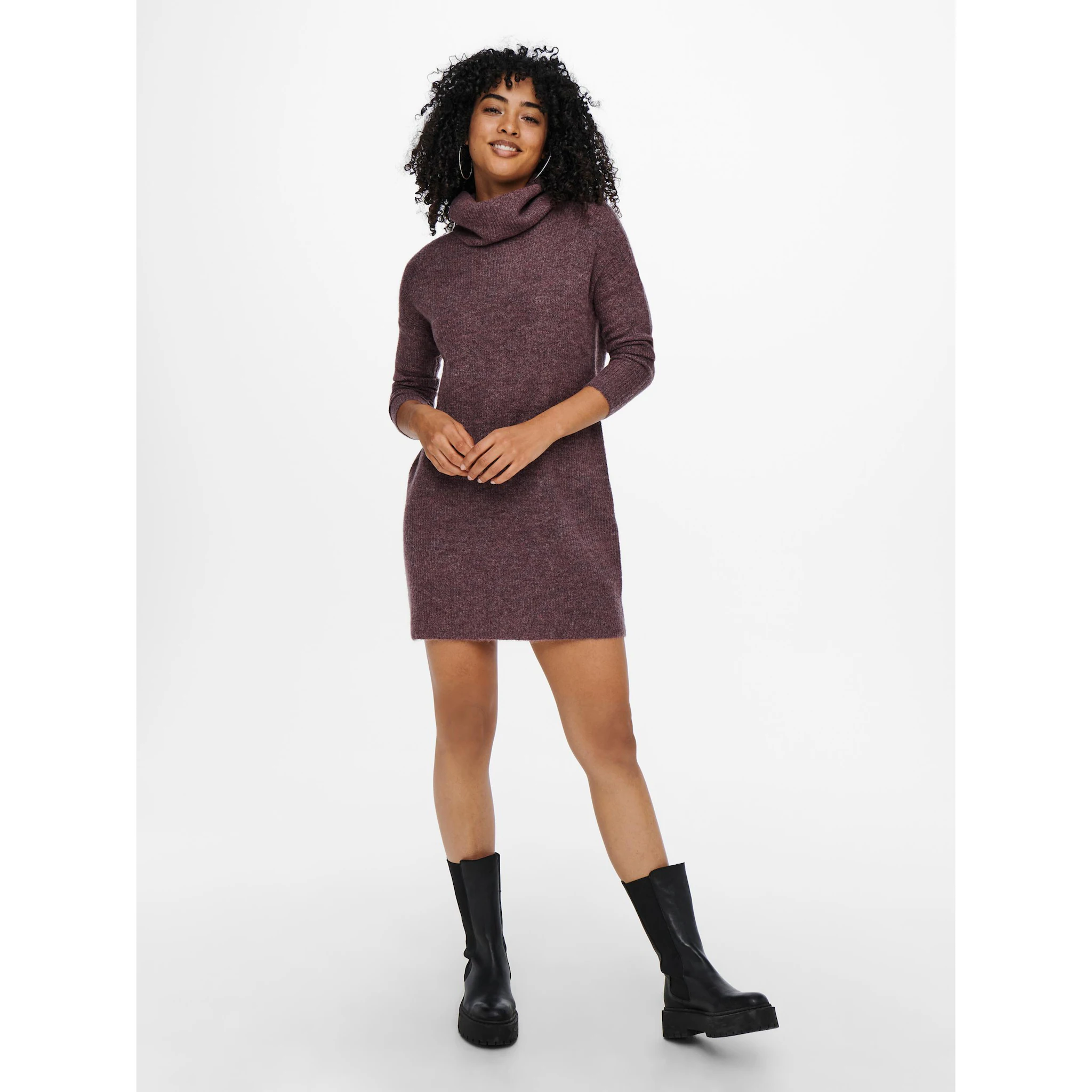 

Only трикотажное платье "ONLJANA L/S COWLNCK DRESS", коричневый
