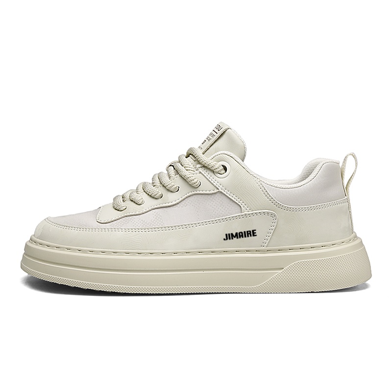 

King Jinmai Мужские низкие скейтерские кеды бежевые, цвет Beige