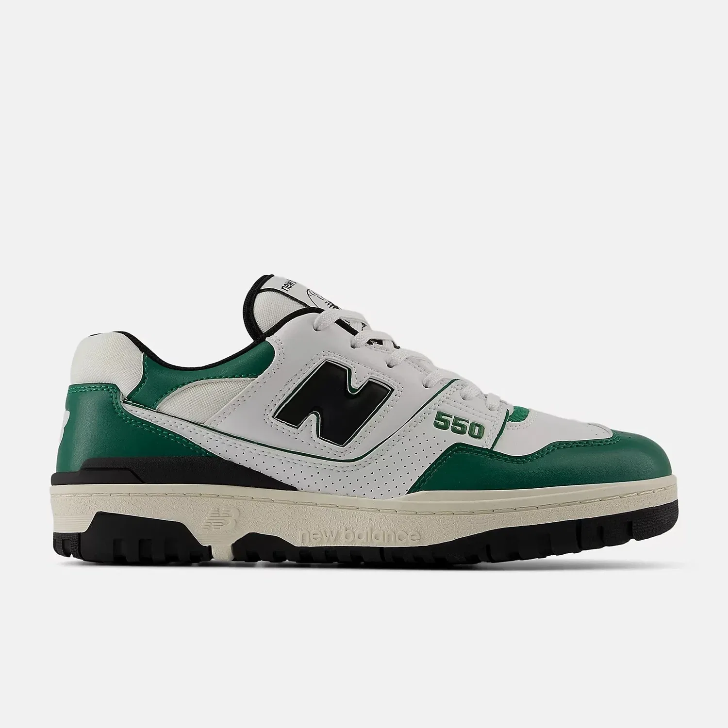 Кроссовки New Balance 550 MG550WGE, белые с зелеными в стиле кэжуал, RHS8047 — фото 2