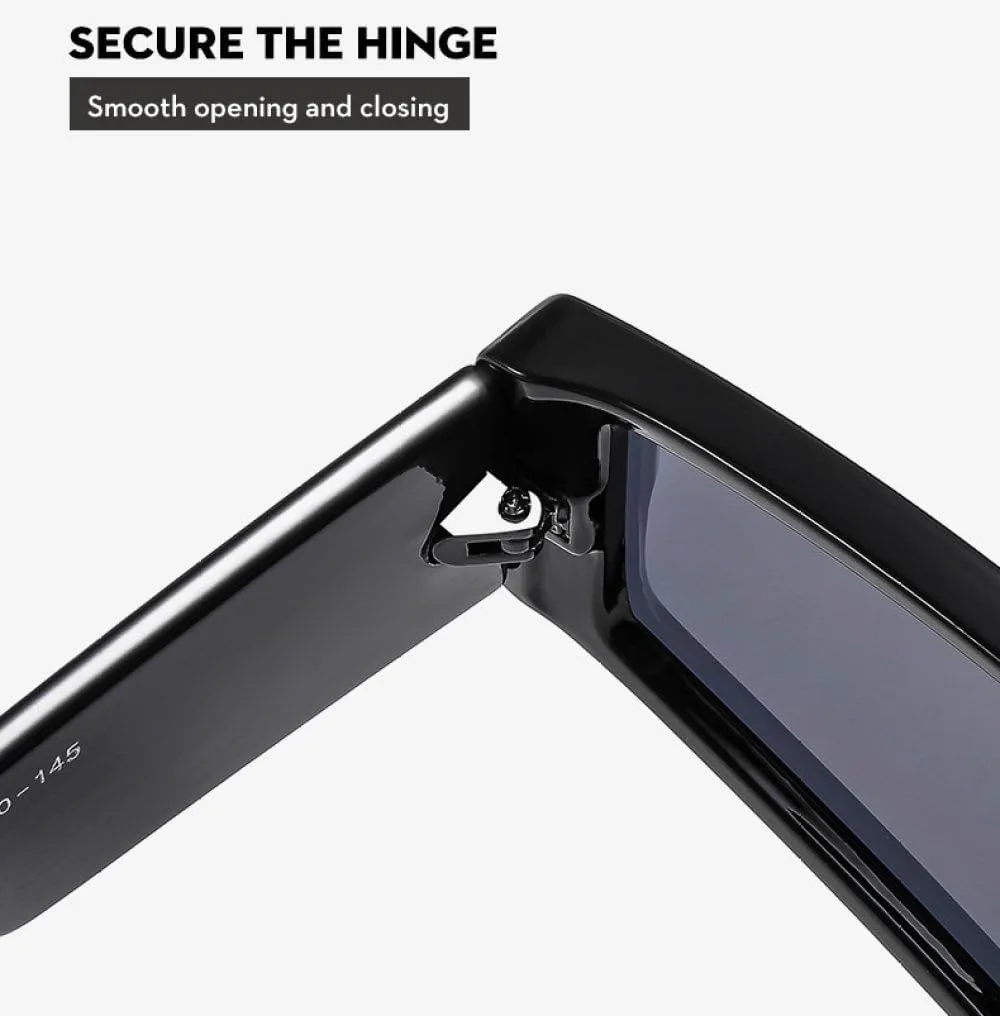 

Солнцезащитные очки для женщин 2027 года, модные винтажные, неправильной квадратной формы, солнцезащитные очки с защитой от УФ-излучения UV400 MTZJH, Black