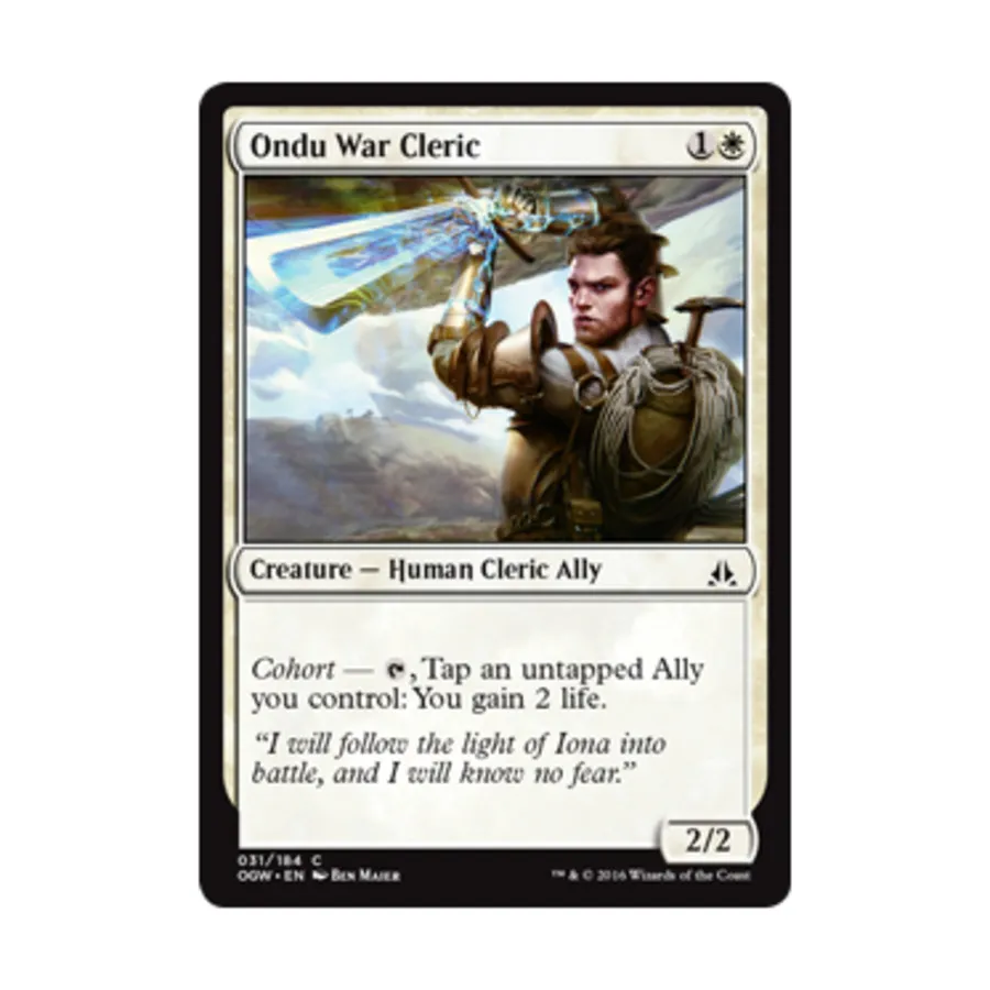 

CCG Боевой священник Онду (клавиша) (фольга), MTG - Oath of the Gatewatch