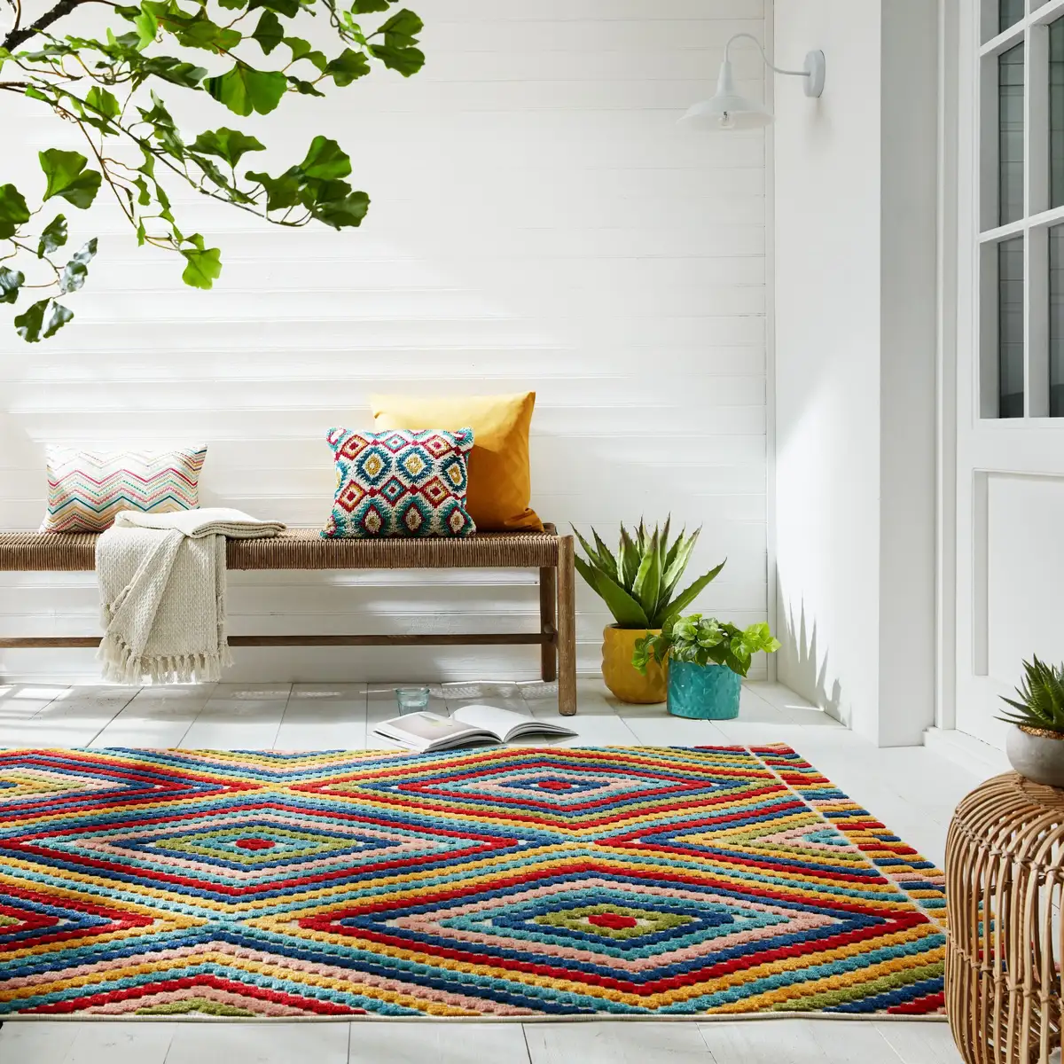 

FLAIR RUGS ковер "Diamond", прямоугольный, уличный ковер 80х230 см, цвет bunt