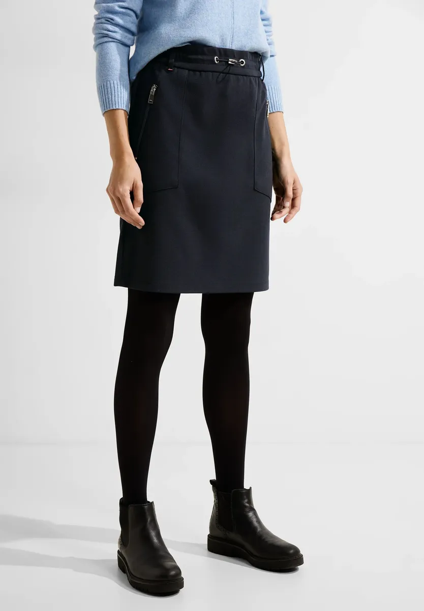 

Мини-юбка Cecil "Jogskirt SOLID", цвет Night Sky Blue