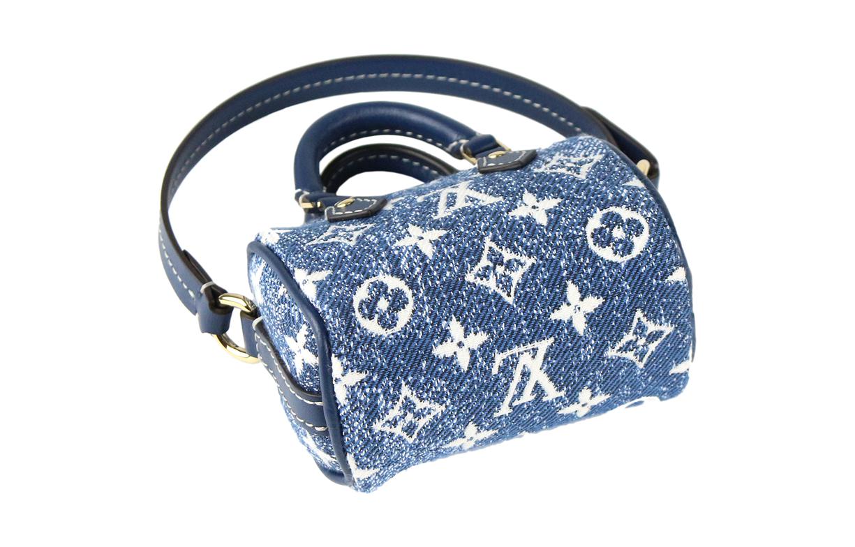 LOUIS VUITTON Скоростной джинсовый мешочек для ключей — фото 4
