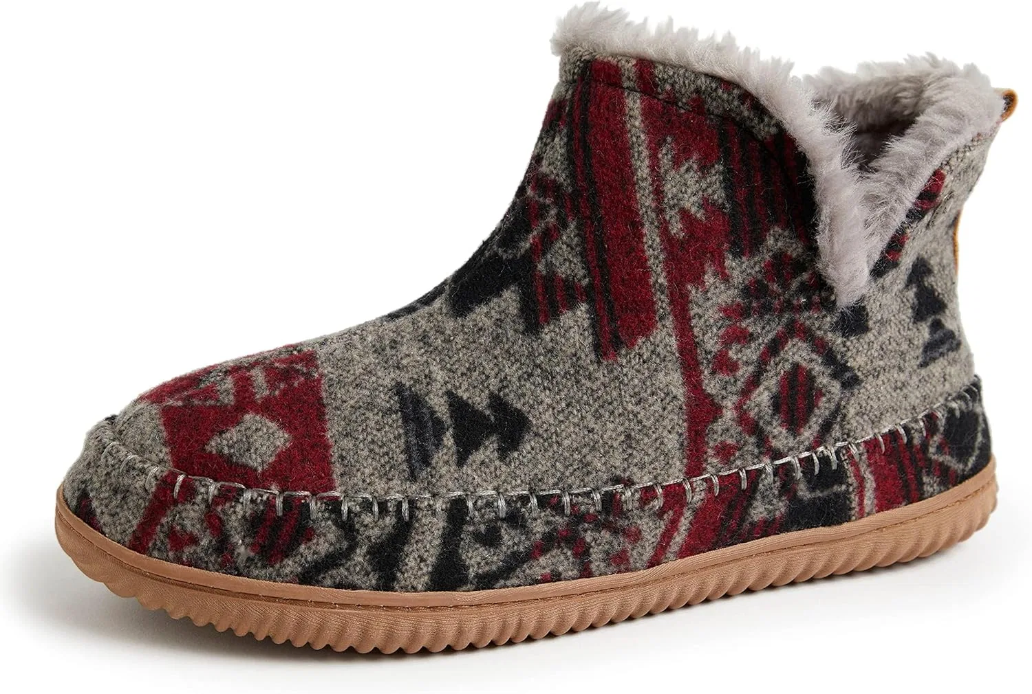 Мужские уютные тапочки Dearfoams Brixen из пеноматериала с эффектом памяти для дома и улицы, для кемпинга в альпийском стиле, Black Combo