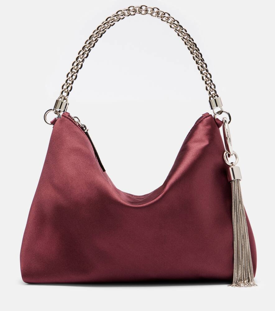 

Клатч Callie Small из сатина Jimmy Choo, Deep Merlot/Silver
