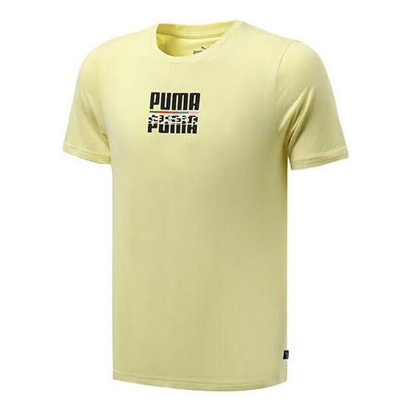 

Футболка international athleisure casual sports breathable round neck short sleeve yellow Puma, желтый