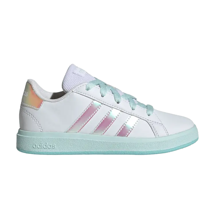 

Кроссовки adidas Grand Court Lace K 'Iridescent Stripes - White', белый