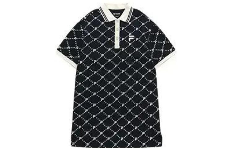 

FILA FUSION Платье с короткими рукавами серии FOB, женское, черное