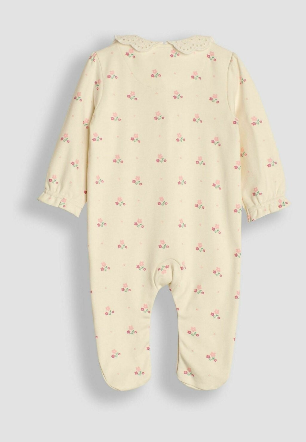 

Пижама FLORAL PRINT FRILL COLLAR SLEEPSUIT. REGULAR FIT JoJo Maman Bébé, белый