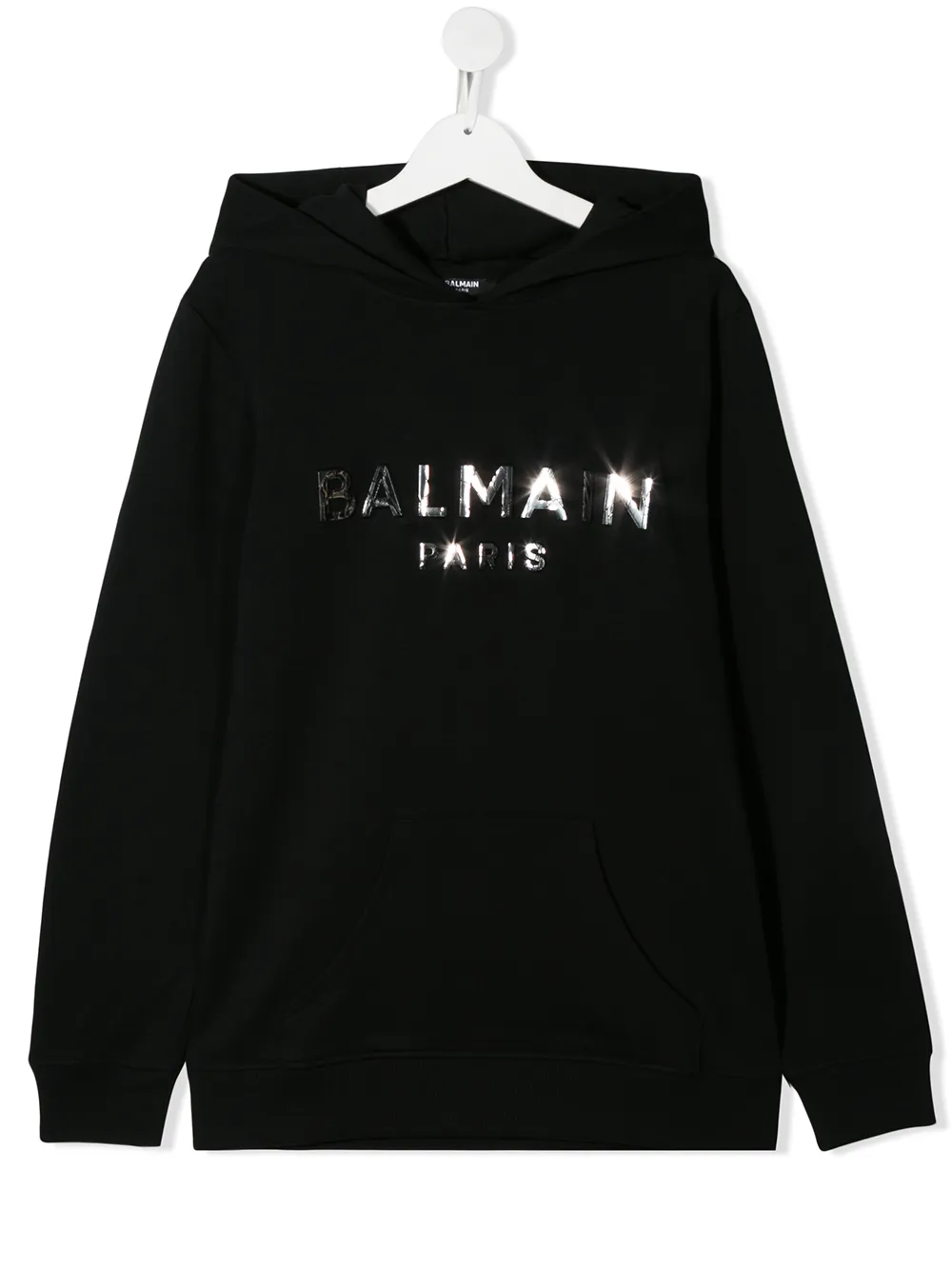 

Худи с зеркальным логотипом Balmain Kids, черный