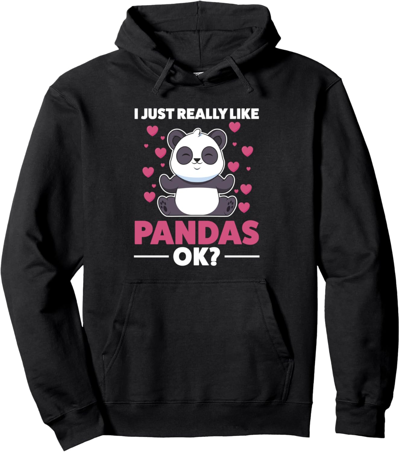 

Действительно ли я люблю панд Толстовка с пандой Panda Merch & Panda Lover Gift Ideas, черный