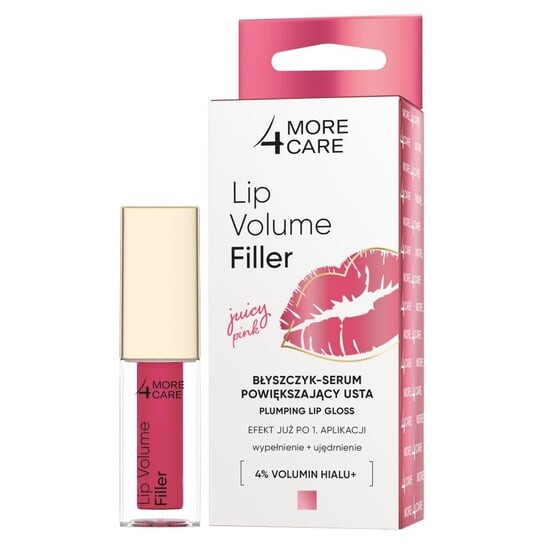

Блеск для губ для объема губ, Juicy Pink, 4,8 г More4Care Lip Volume Filler