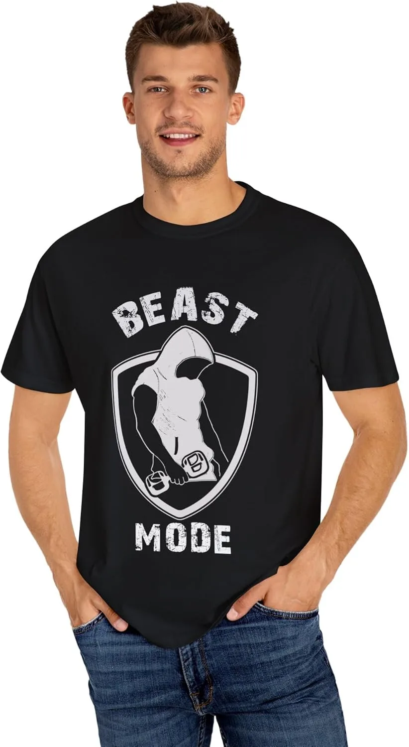 Футболка Beast Mode, фитнес-майка, мотивационная футболка для зала, одежда в стиле атлеже, топ в винтажном стиле GENERIC, черный — фото 4