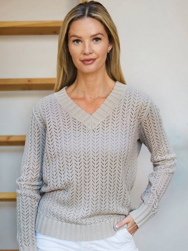 

Хлопковый джемпер в технике пойнтеле The Little Tailor, Fawn