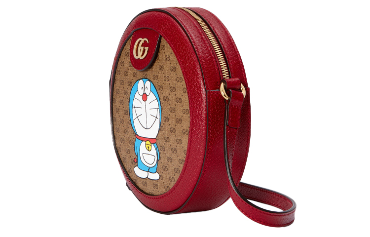 Женская сумка через плечо GUCCI x Doraemon из канваса с кожаными деталями — фото 2