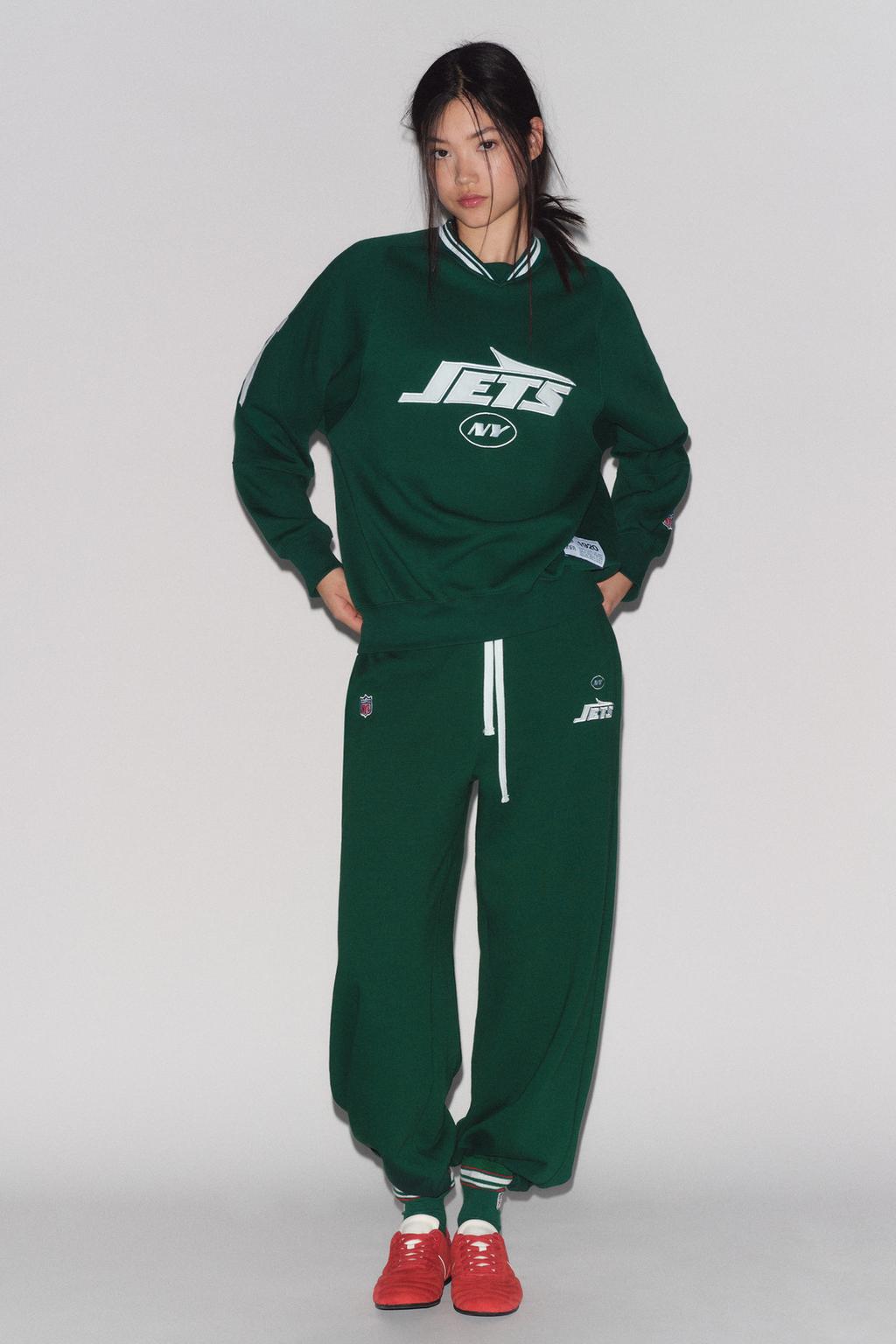 

Флисовые брюки nfl jets ZARA, зеленый