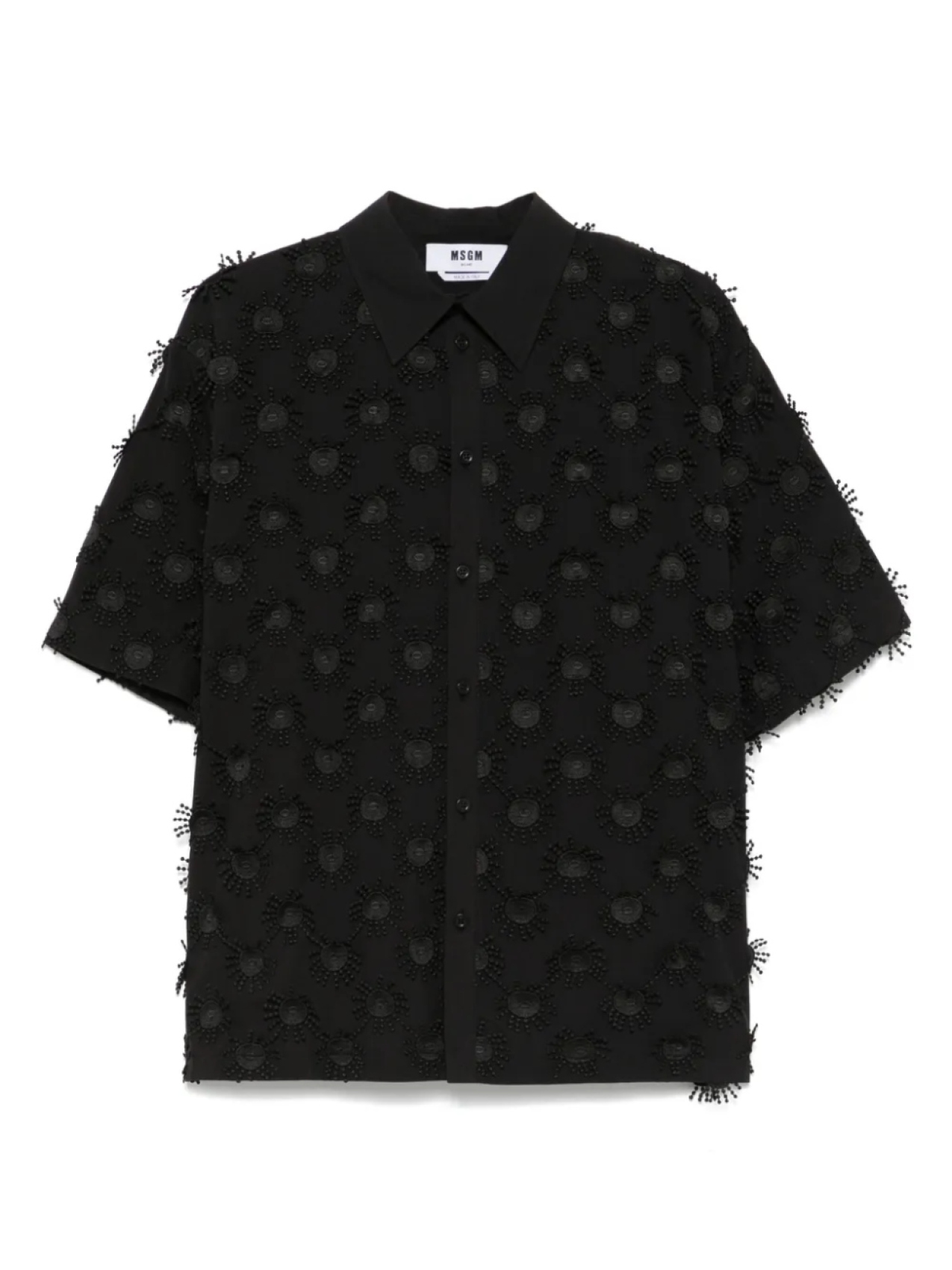 

Рубашка с аппликацией «солнце» MSGM, черный