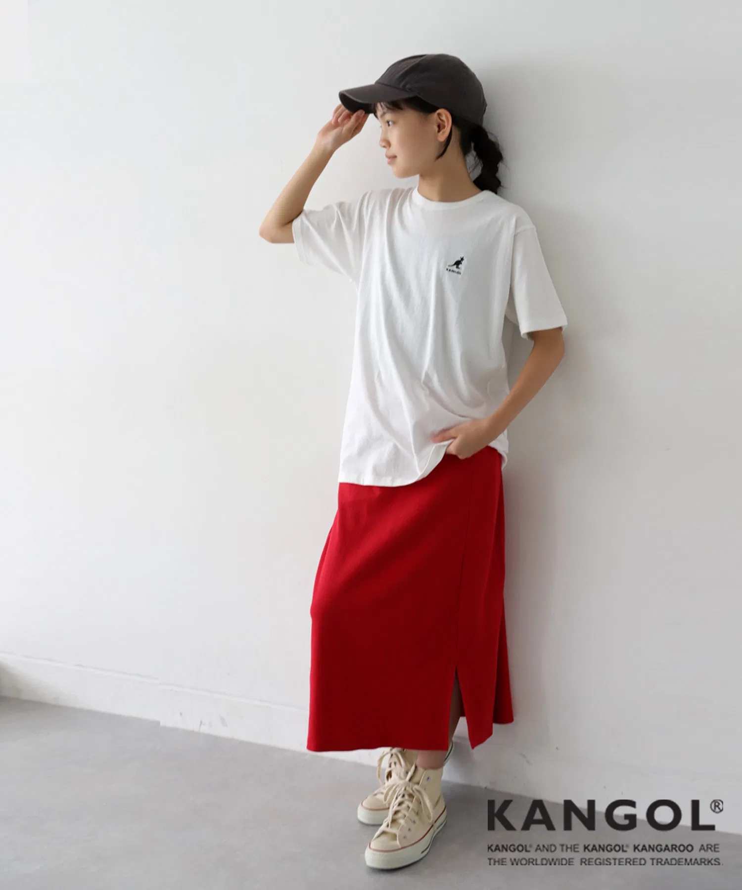 Детская футболка KANGOL с логотипом, серая — фото 3