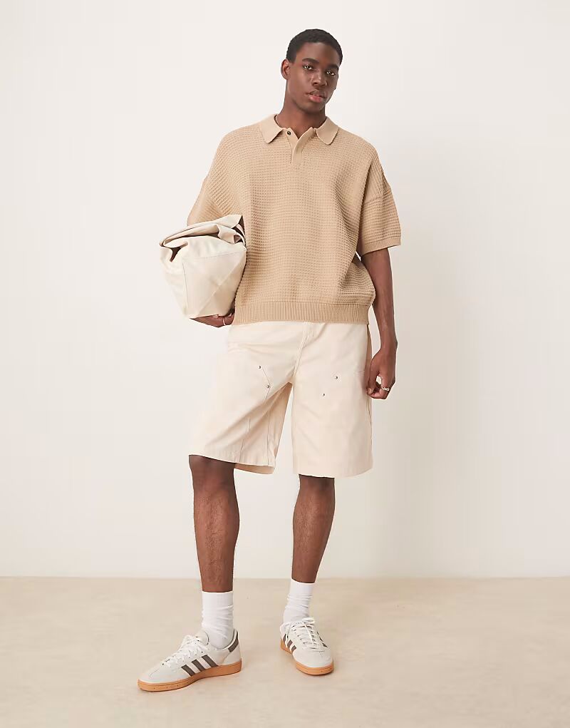 

Длинные плотницкие шорты ASOS DESIGN цвета экрю