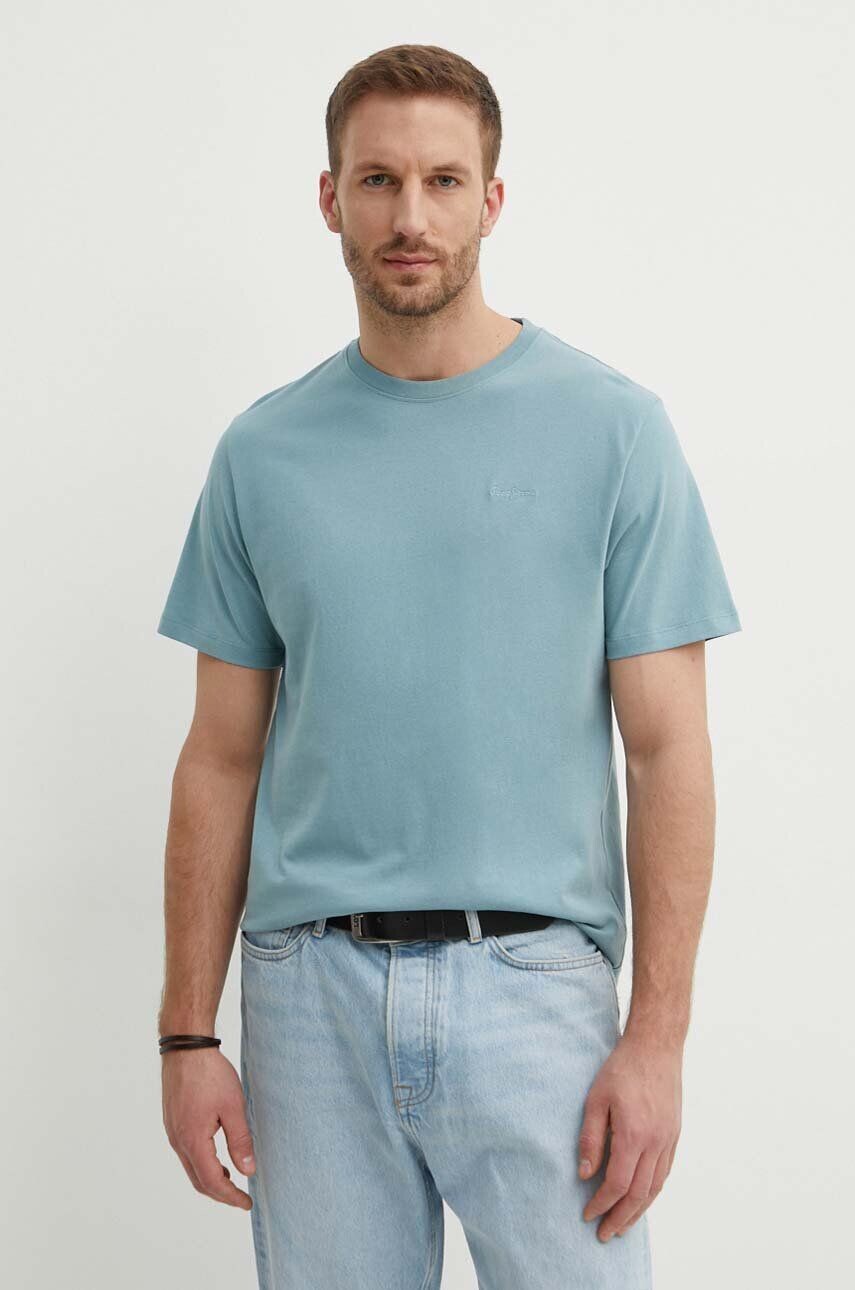 

Хлопковая футболка Pepe Jeans Connor, синий
