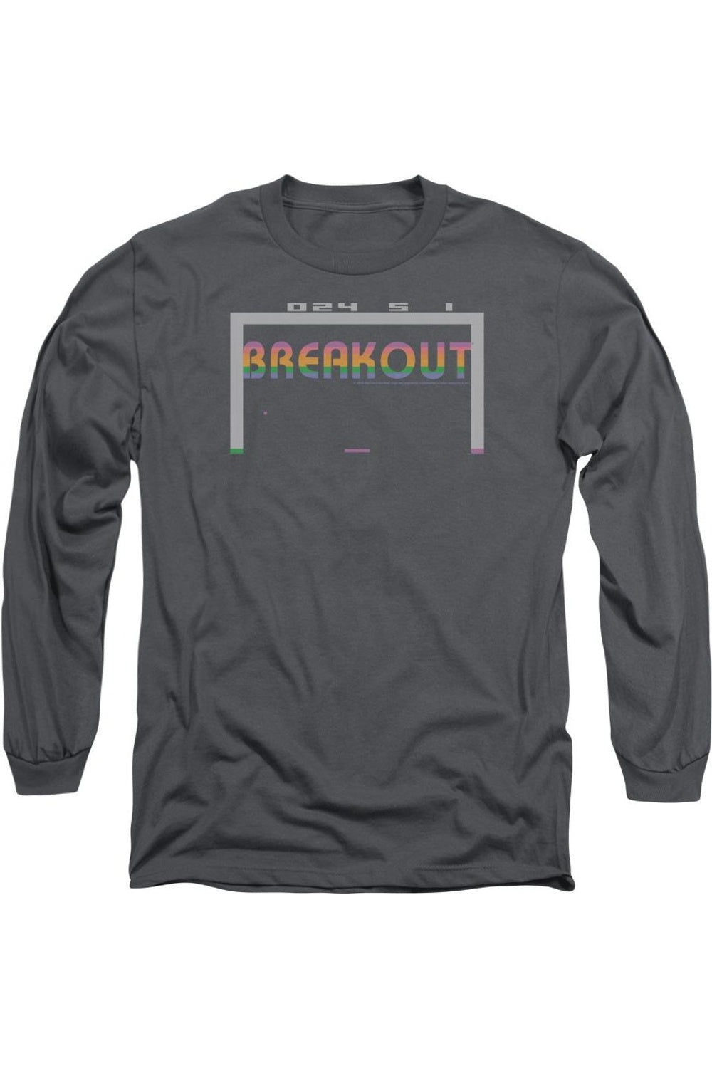 

Футболка Atari Breakout 2600 с длинным рукавом для взрослых Gildan, цвет charcoal