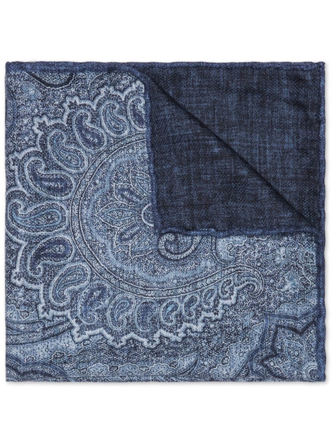 

Brunello Cucinelli шелковый платок-паше с узором пейсли, синий