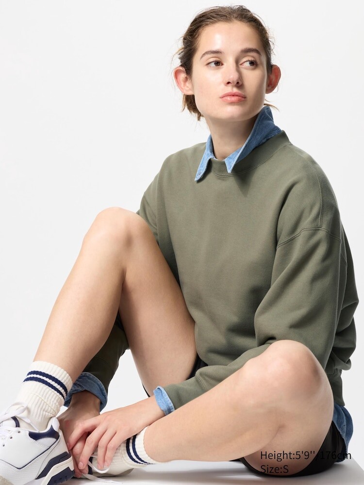 

Толстовка с круглым вырезом Uniqlo, цвет 56 зеленый