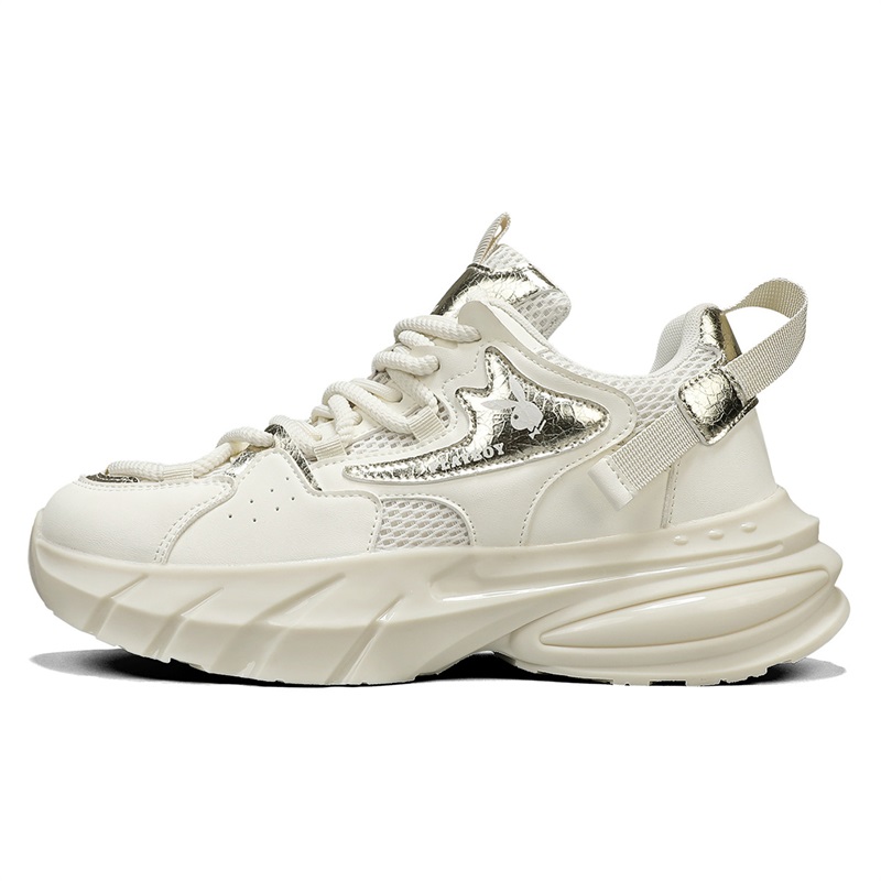 

Playboy Низкие беговые кроссовки мужские бело-золотые, цвет White Gold