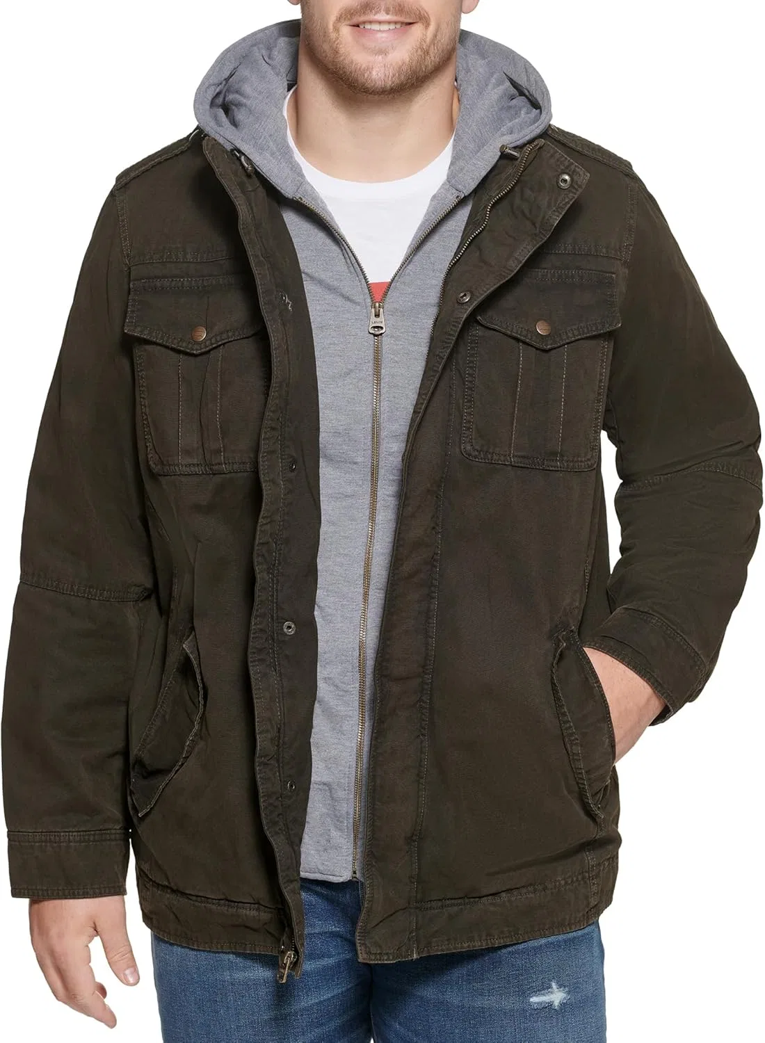 Куртка мужская утепленная Levi's, Dark Brown/Sherpa Lined