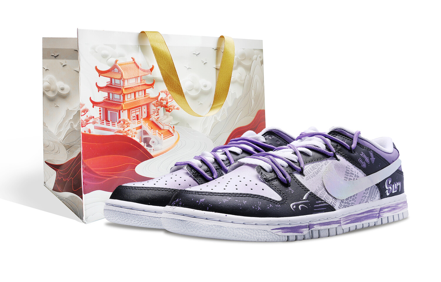 

Кроссовки Nike Dunk Skateboarding Shoes Men Low-top Purple, фиолетовый