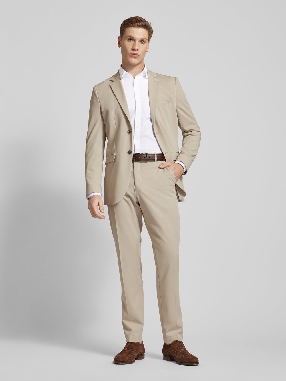 

Рубашка делового кроя Slim fit премиум-качества OLYMP Level Five, белый