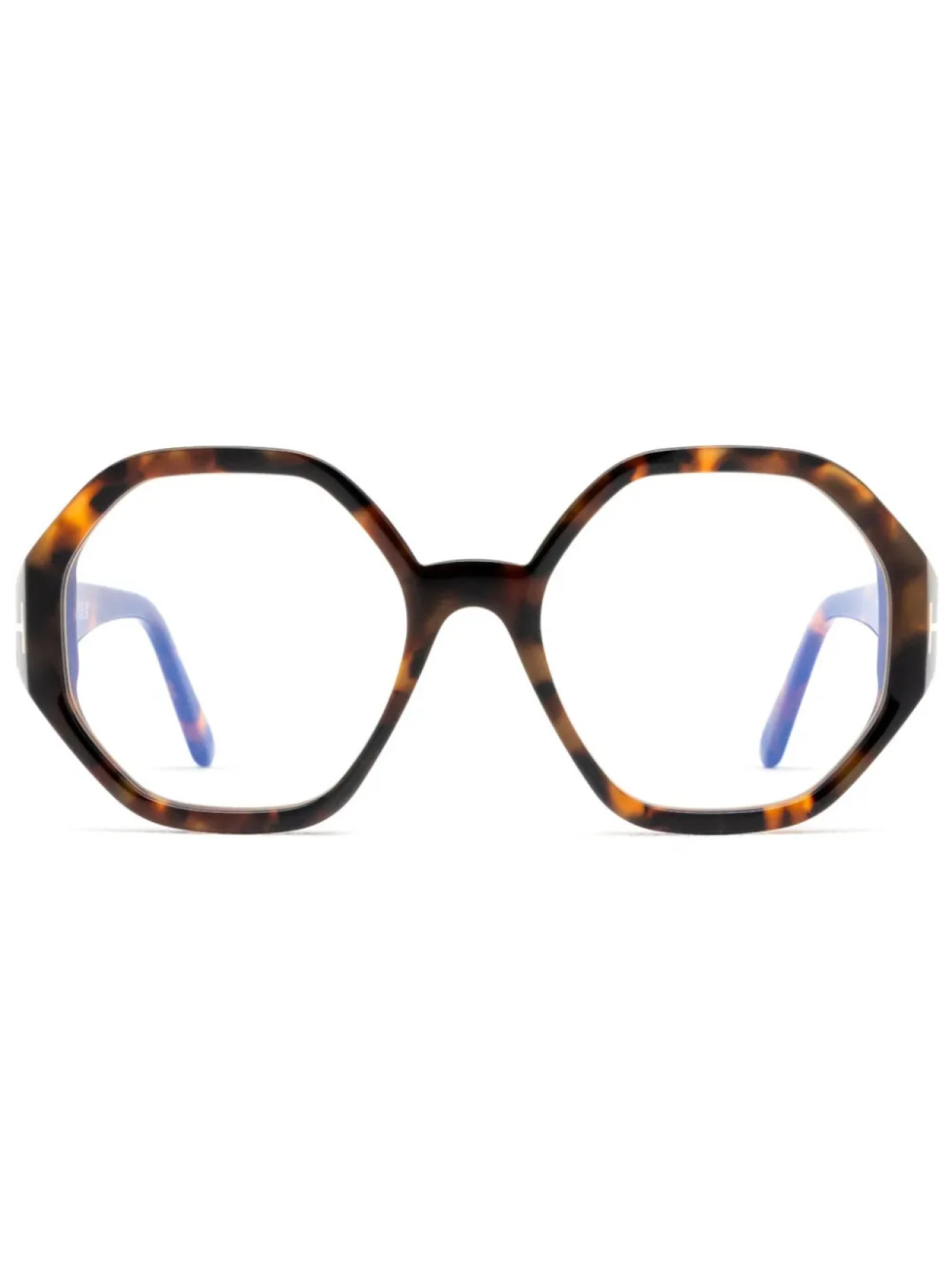 

TOM FORD Eyewear очки в шестиугольной оправе, коричневый