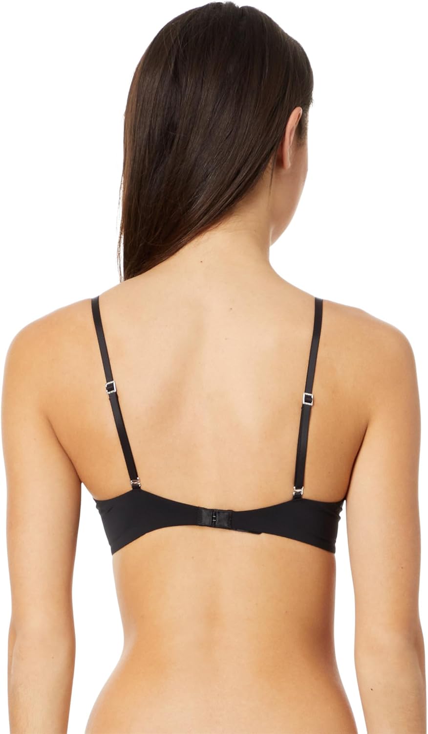 Минималистичный женский бюстгальтер-полуторка Calvin Klein Micro Lightly Linen, Black — фото 2