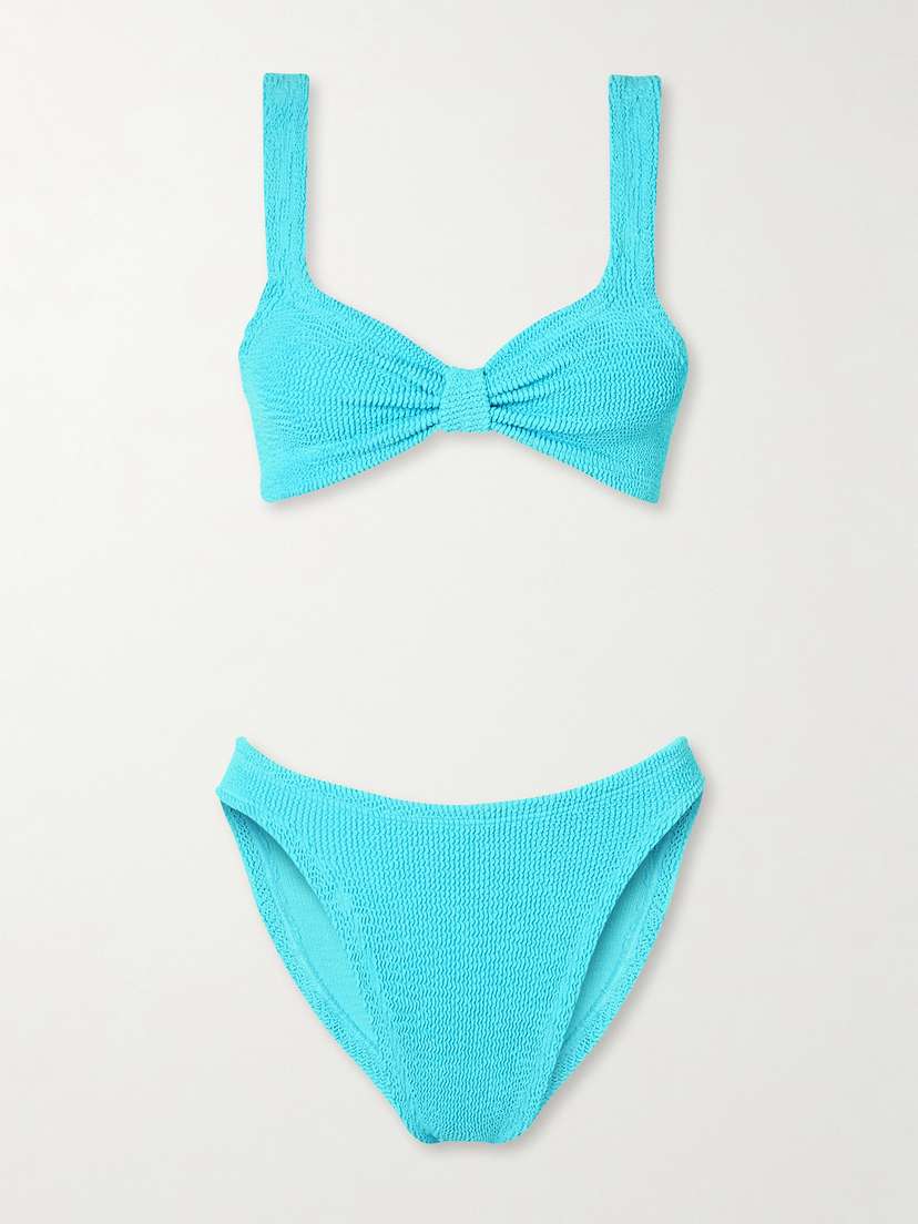 

Бикини Бонни из сирсакера Hunza G, бирюзовый