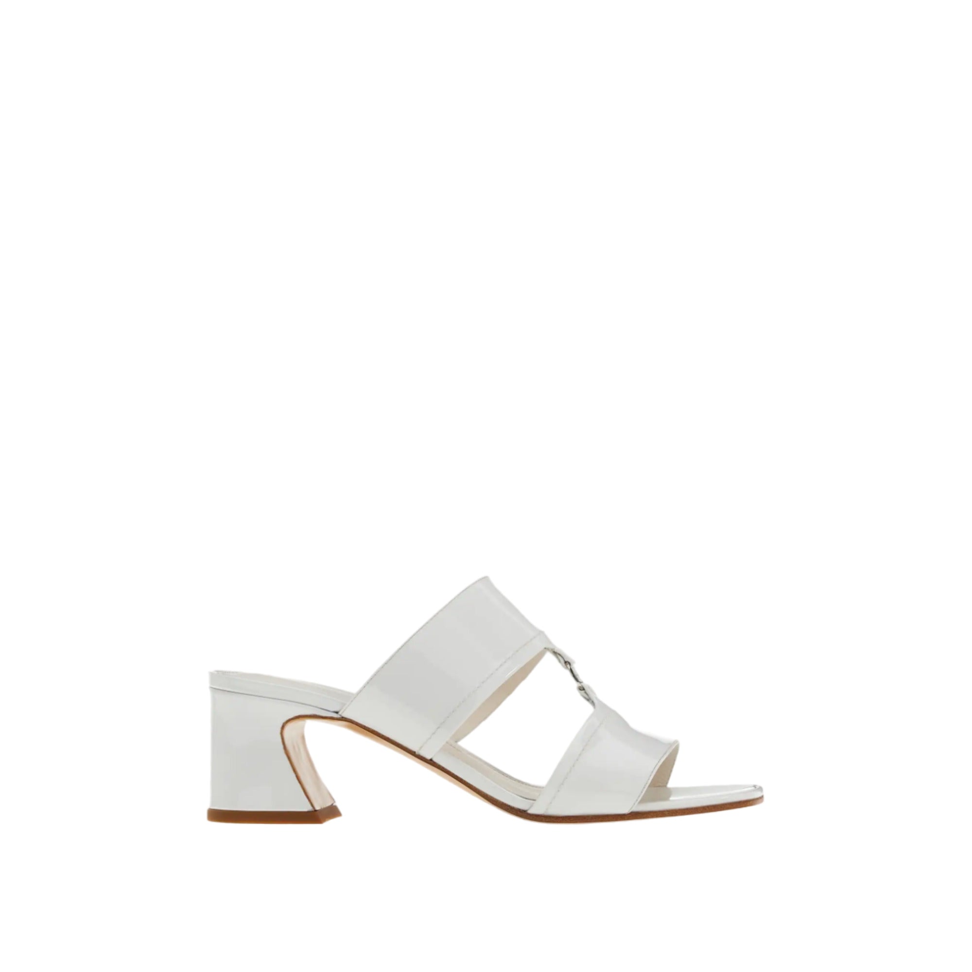 Сандалии Salvatore Ferragamo с цепочкой, белый