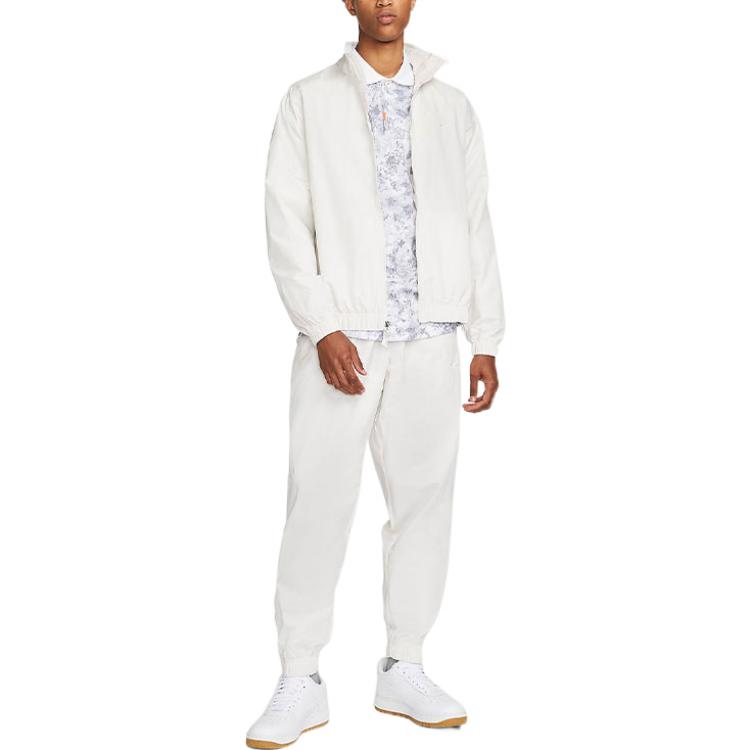 Спортивные брюки Men's Nike Solid Color Logo Printing Elastic Waistband Bundle Feet Sports Pants/Trousers/Joggers Autumn White DQ6572-030 — фото 3