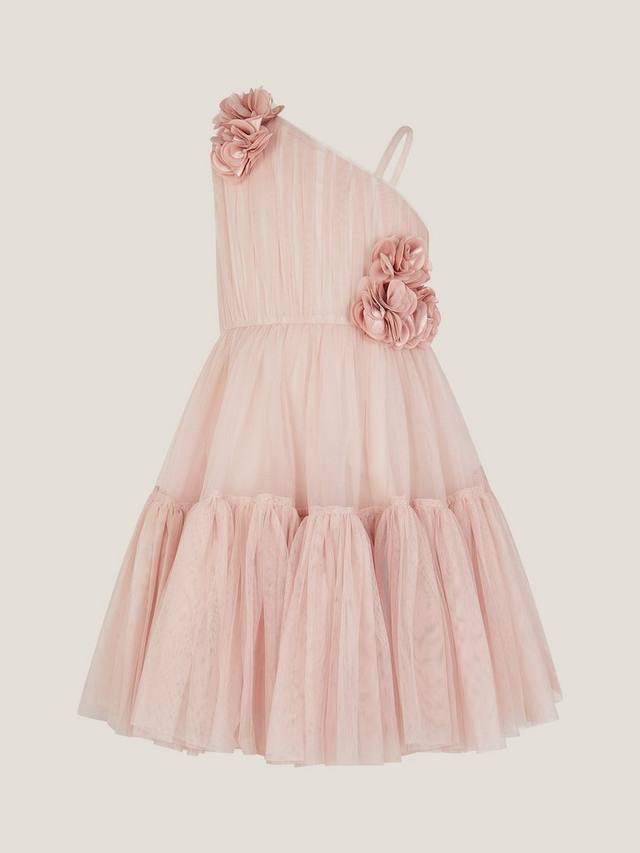 

Асимметричное платье Ruby Flower для детей Monsoon, Pink