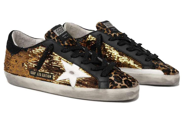 Кроссовки для скейтбординга Super-Star, мужские, низкие, золотисто-черные Golden Goose — фото 3