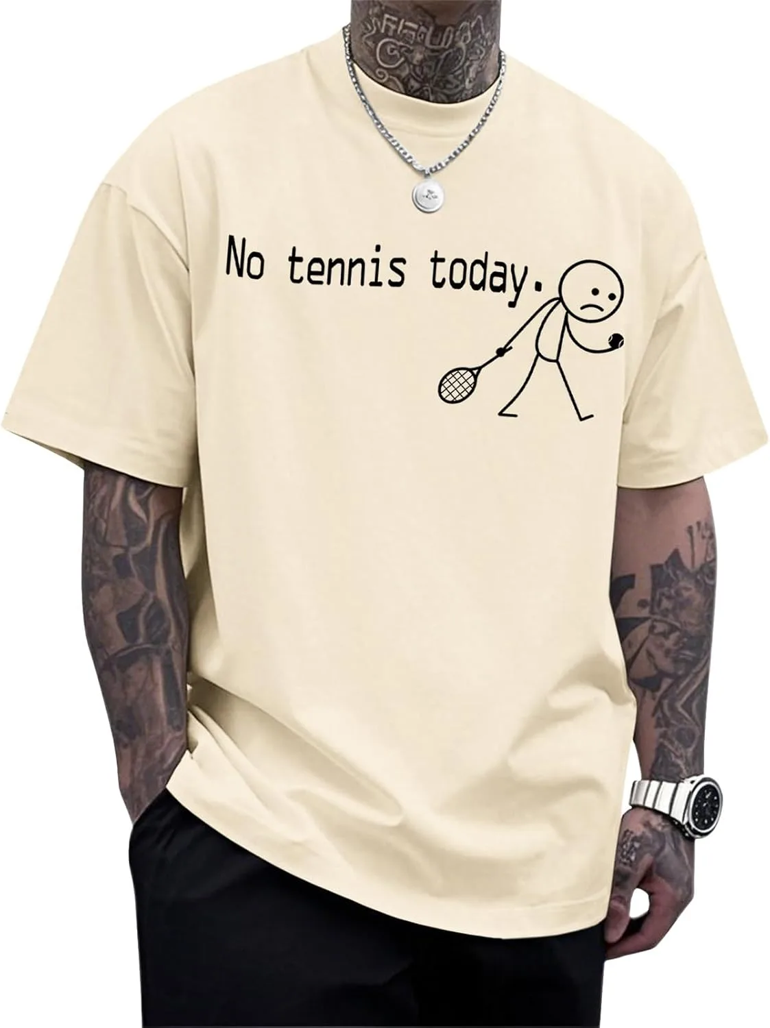 

Футболка мужская Sad Man Tennis Player, оверсайз, хлопок