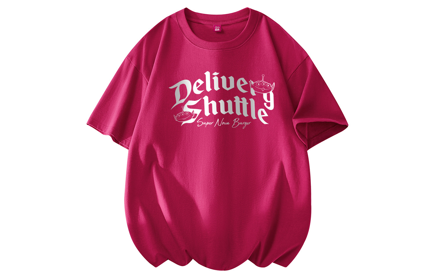 

Футболка Unisex Crew Neck тонкая прямая посадка Disney, розовый красный