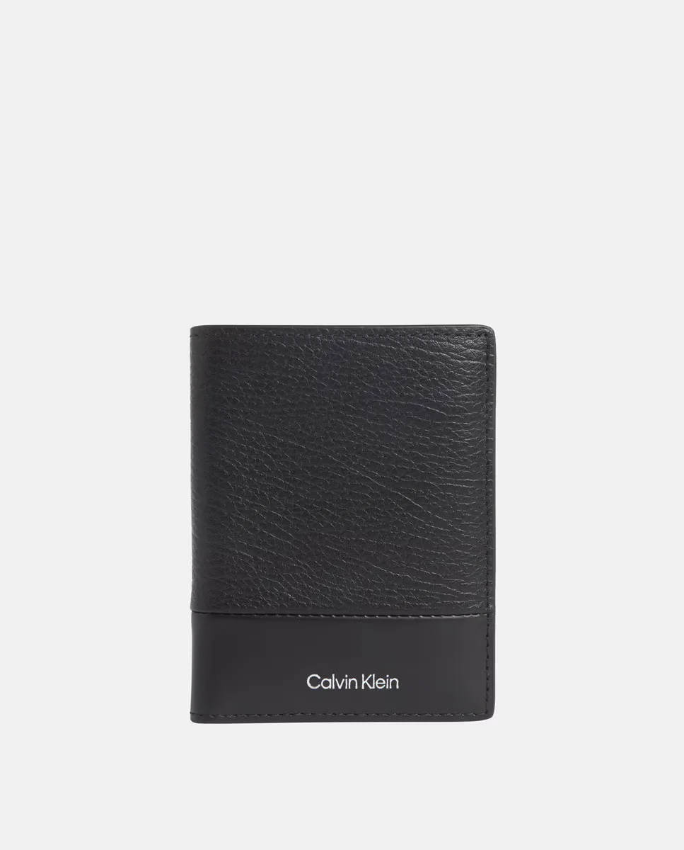 

Мужской кошелек двойного сложения Calvin Klein, чёрный