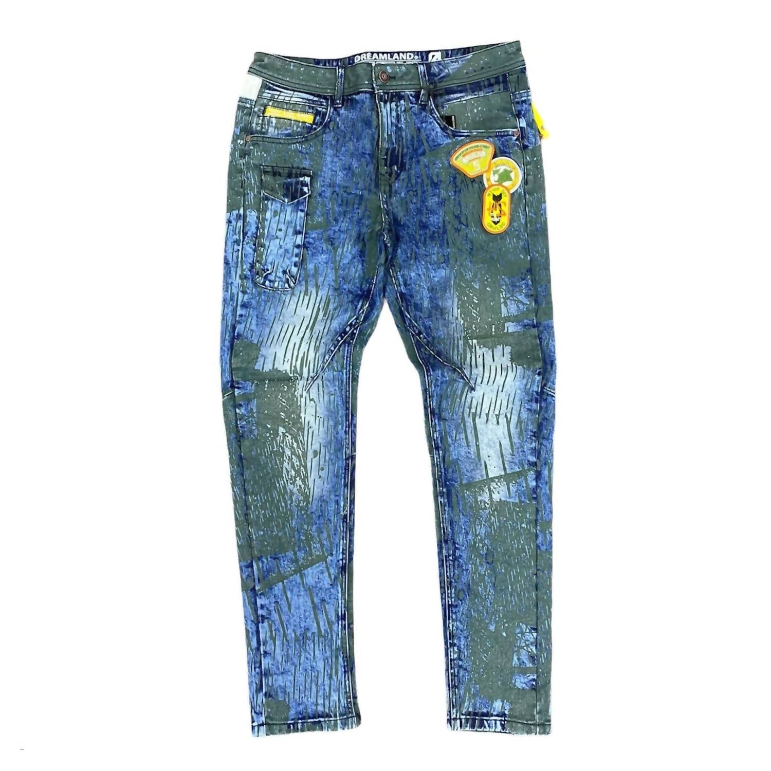 

Джинсы мужские Tiger Vs Crane Denim в синем/черном цвете DREAMLAND