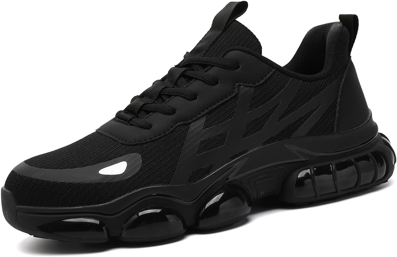 

Кроссовки со стальным носком для мужчин и женщин, с защитой от скольжения, удобные, пробоотталкивающая подошва, неразрушимые, обувь на платформе Gdebyz, черный