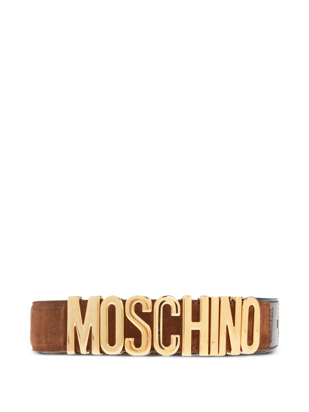 

Ремень с логотипом Moschino, коричневый