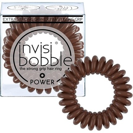 

Резинки для волос Power Pretzel Brown (3 шт.) — сверхпрочная фиксация, водонепроницаемость, не оставляет следов, Invisibobble